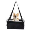 Small Dog Car Seat with Harness Center Console Pet Booster Seat Travel Car Seat with Side Pocket Cotton Velvet Cushion for Dogs Cats Up to 9LBS