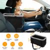 Small Dog Car Seat with Harness Center Console Pet Booster Seat Travel Car Seat with Side Pocket Cotton Velvet Cushion for Dogs Cats Up to 9LBS