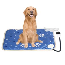 Pet Heating Pad Electric Dog Cat Heating Mat Waterproof Warming Blanket with 86-141℉ Adjustable Temperature 0-12 Timer Digital Display Chewing-resista