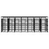 Outdoor Dog Kennel with Roof Steel 138.9 ft²