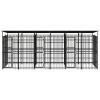 Outdoor Dog Kennel with Roof Steel 119 ft²