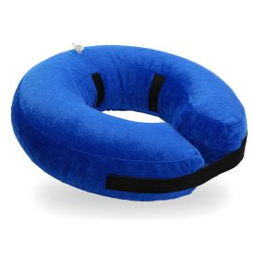 Dog Protective Inflatable Collar Pet Puppy Cat Not Block Vision E-Collar Adjustable Pet Recovery (Option: InflatablePetCollar L)