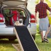 Foldable Wooden Dog Ramp for High Beds Non Slip Heights Adjustable Pet Cat Ramp for Couch Car SUV